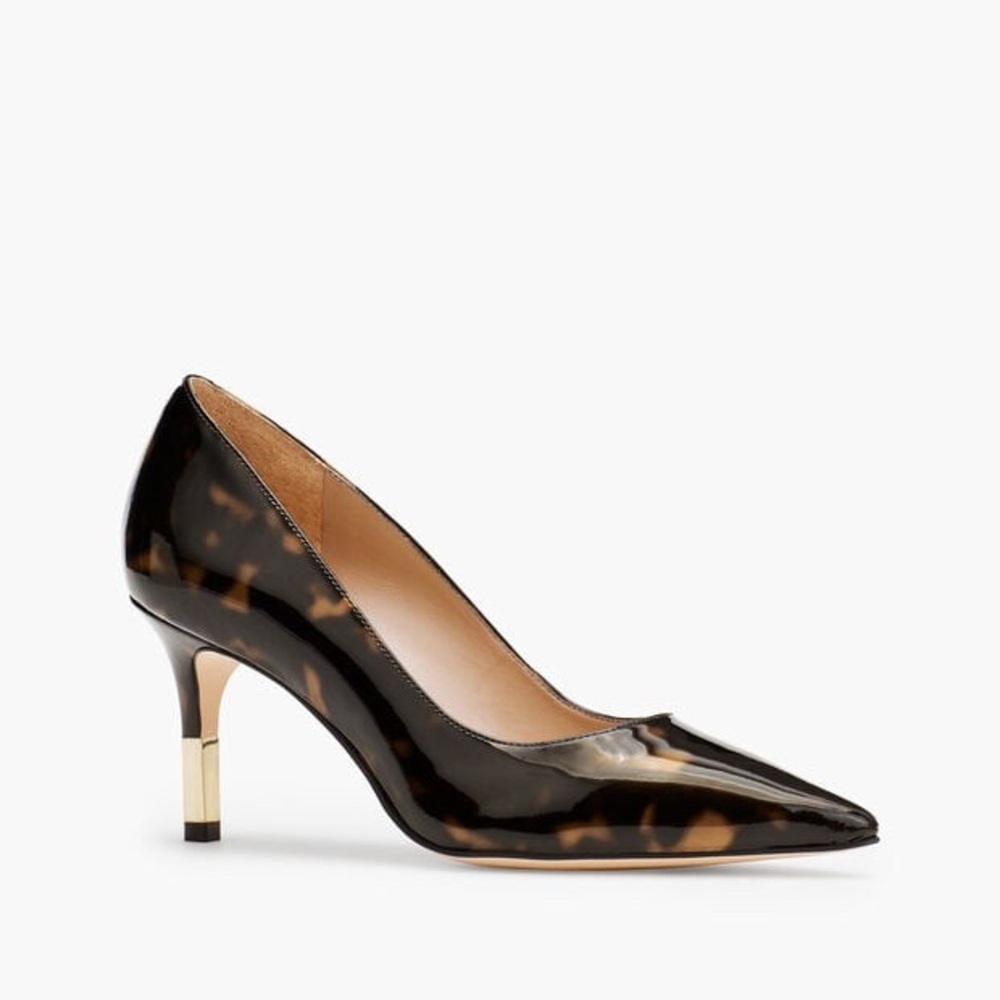 Talbots Women's Tortoiseshell Pointy Toe Heels Black Brown 8.5